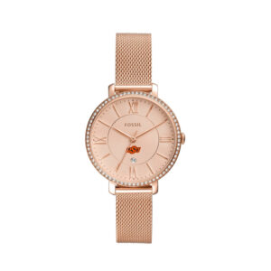 Women's Fossil  Gold Oklahoma State Cowboys Jacqueline Rose Stainless Steel Watch