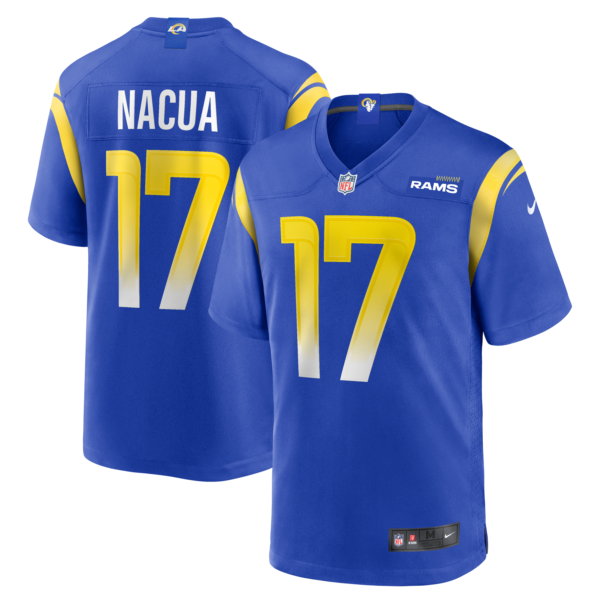 Men's Nike Puka Nacua Royal Los Angeles Rams Home Game Jersey - Image 2