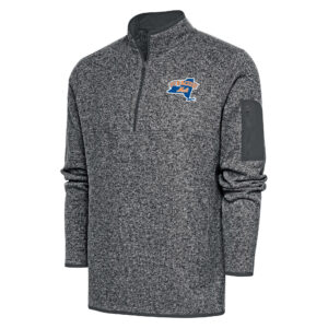 Men's Antigua  Heather Charcoal Syracuse Mets Fortune Quarter-Zip Pullover Jacket
