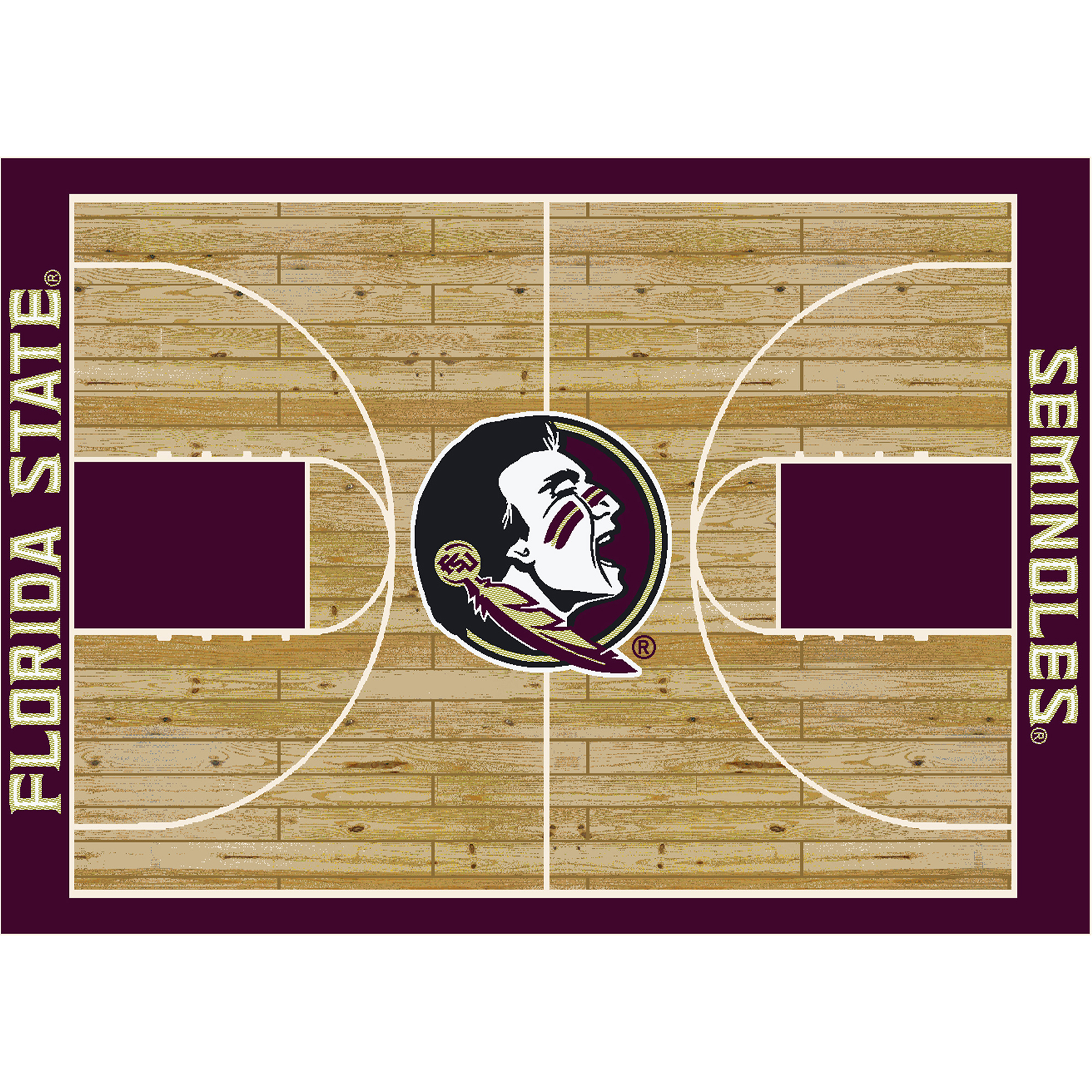 Imperial Florida State Seminoles 5'4" x 7'8" Courtside Rug - Image 2