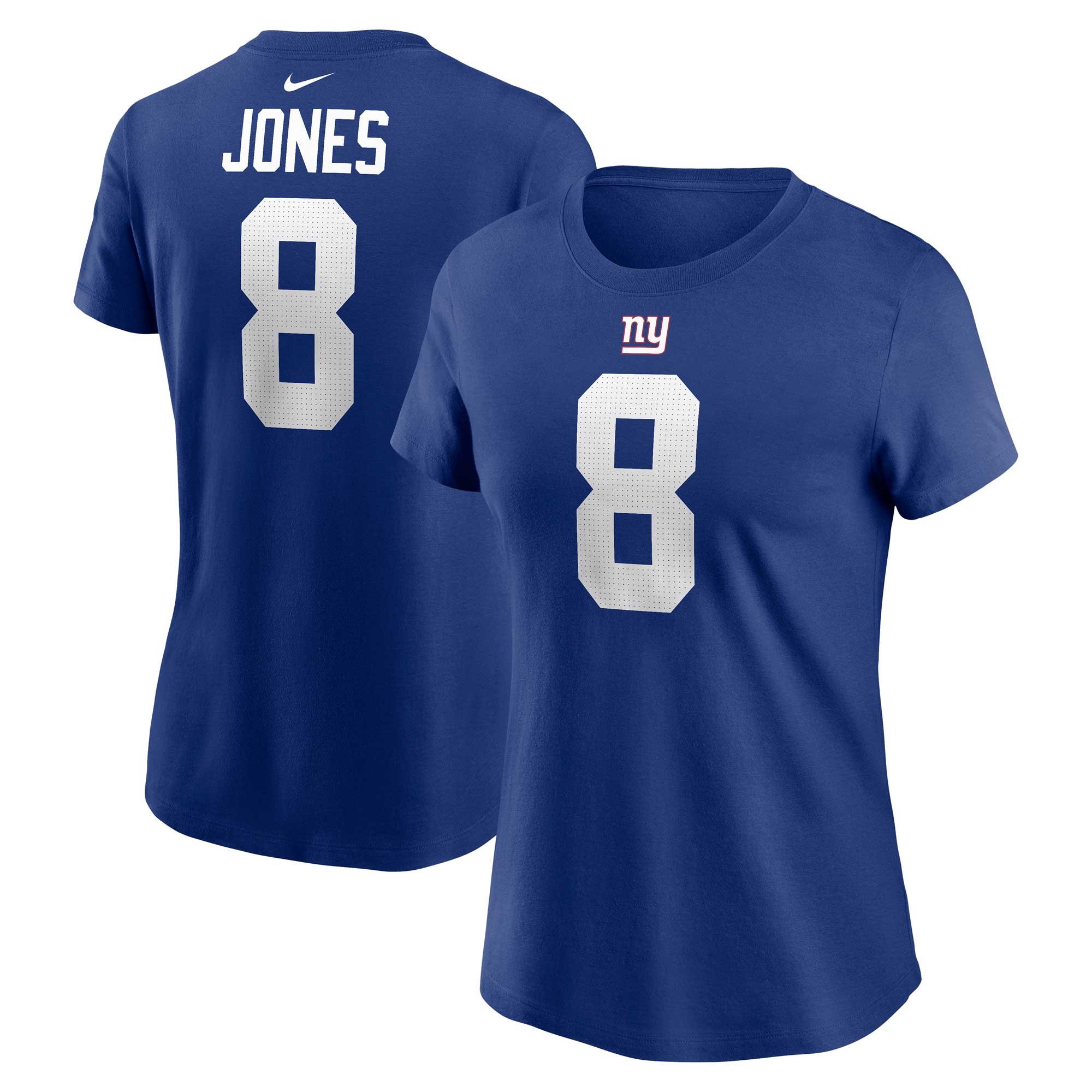 Women's Nike Daniel Jones Royal New York Giants Player Name & Number T-Shirt - Image 5