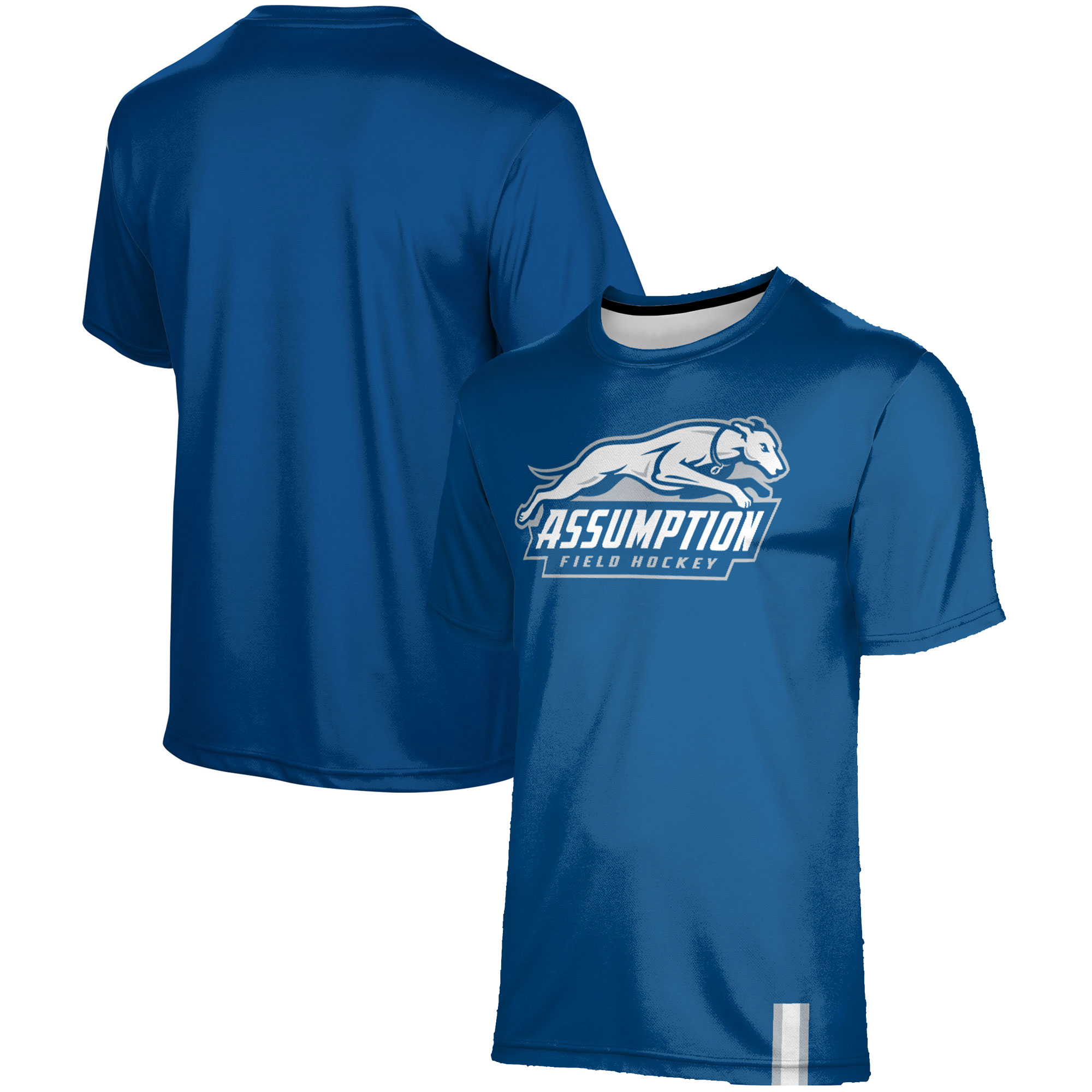 Men's ProSphere Blue Assumption Greyhounds Field Hockey Logo T-Shirt
