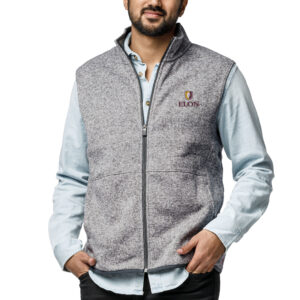Men's League Collegiate Wear  Heather Gray Elon Phoenix  Saranac Full-Zip Vest