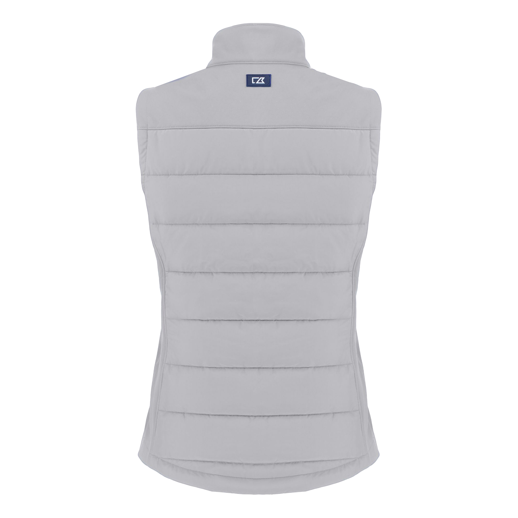 Women's Cutter & Buck Gray Chicago Cubs Evoke Hybrid Eco Softshell Recycled Full-Zip Vest - Image 7