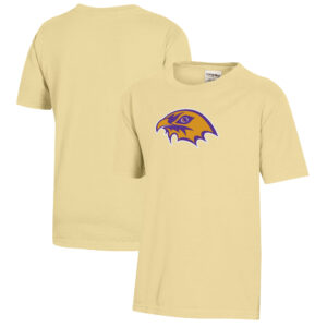 Youth  Yellow CCD CityHawks Logo Comfort Wash T-Shirt