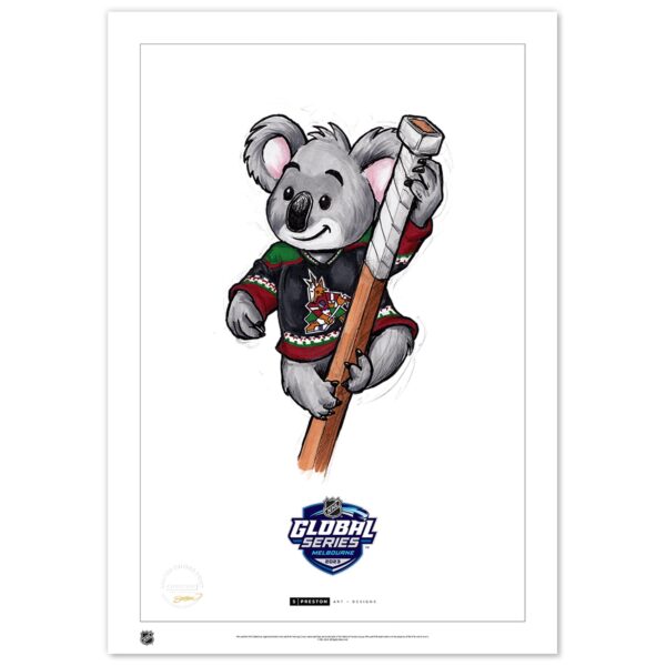Arizona Coyotes 2023 NHL Global Series Melbourne 24" x 36" Sketch Limited Edition Art Print