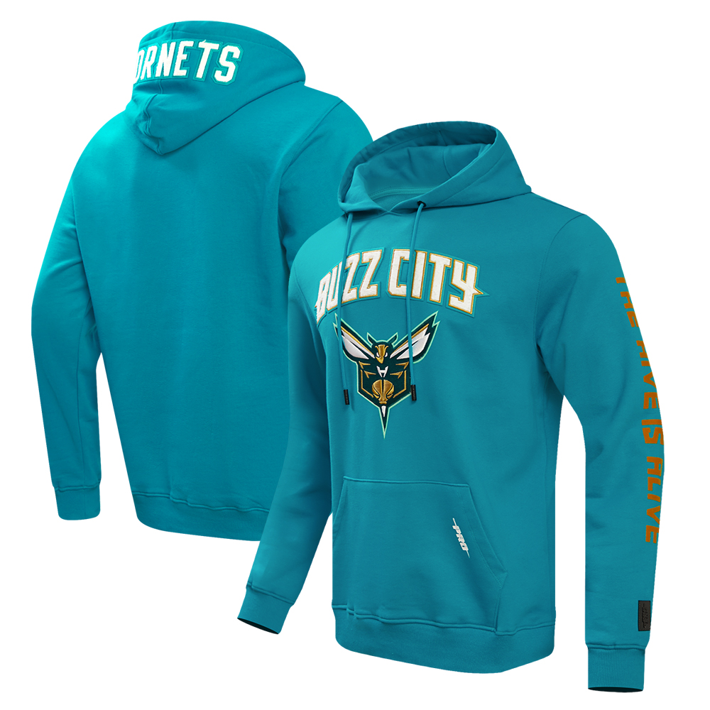 Men's Pro Standard Teal Charlotte Hornets 2023/24 City Edition Pullover Hoodie - Image 9