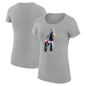 Women's G-III 4Her by Carl Banks Heather Gray New Orleans Pelicans Basketball Girls Fitted T-Shirt