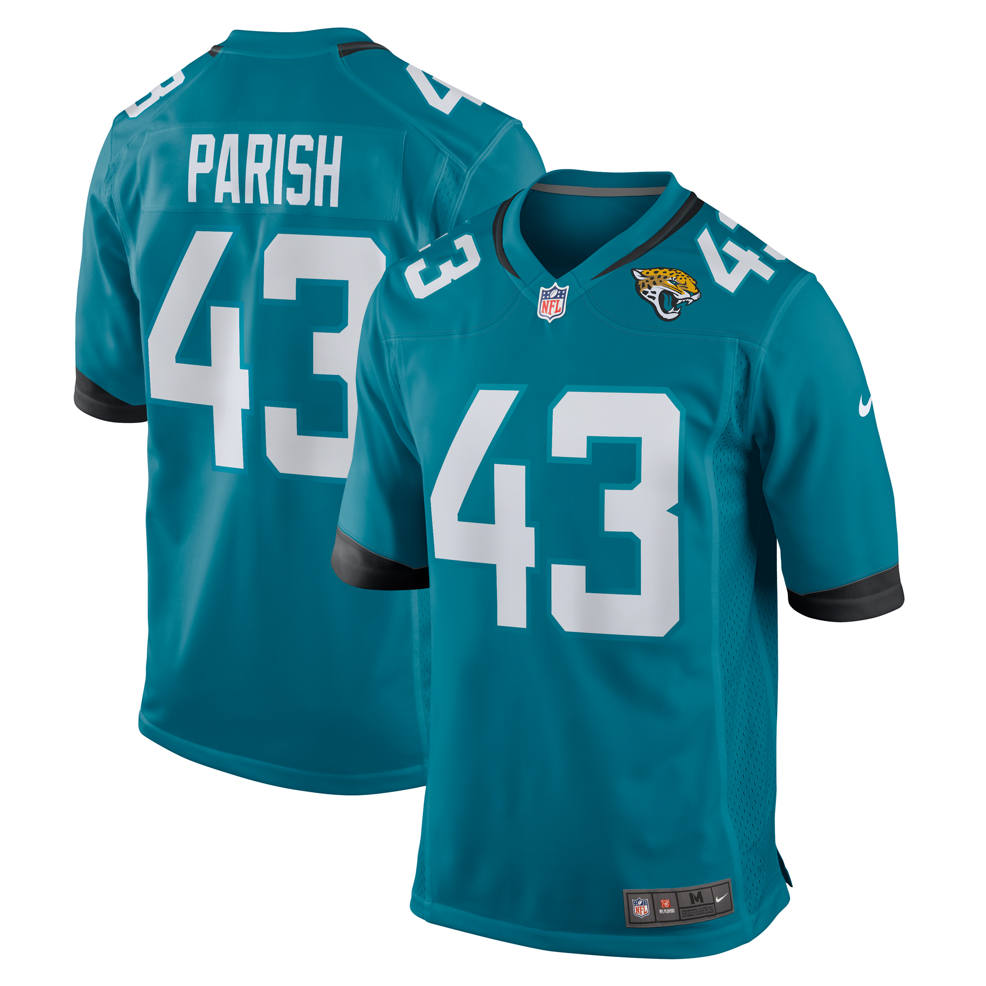 Men's Nike Derek Parish Teal Jacksonville Jaguars Game Jersey