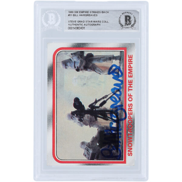Bill Hargreaves Star Wars Autographed 1980 Topps The Empire Strikes Back #51 BAS Authenticated Card - Image 5