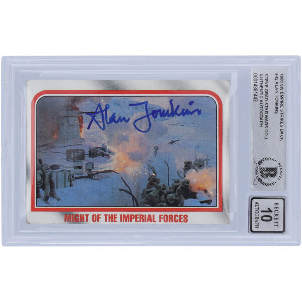 Alan Tomkins Star Wars Autographed 1980 Topps The Empire Strikes Back #42 BAS Authenticated 10 Card - Image 7
