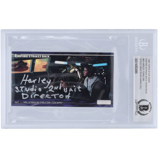 Harley Cokeliss Star Wars Autographed 1995 Topps The Empire Strikes Back Widevision #83 BGS Authenticated 10 Card with "Studio 2nd Unit Director" Inscription - Image 4