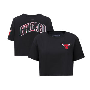 Women's Pro Standard  Black Chicago Bulls Boxy T-Shirt