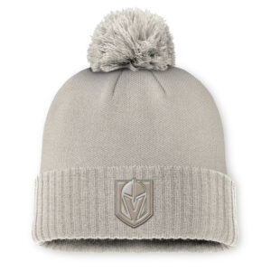 Women's Fanatics Tan Vegas Golden Knights Authentic Pro Road Cuffed Knit Hat with Pom