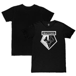 Men's 1863FC  Black Watford Mono Crest Slub T-Shirt