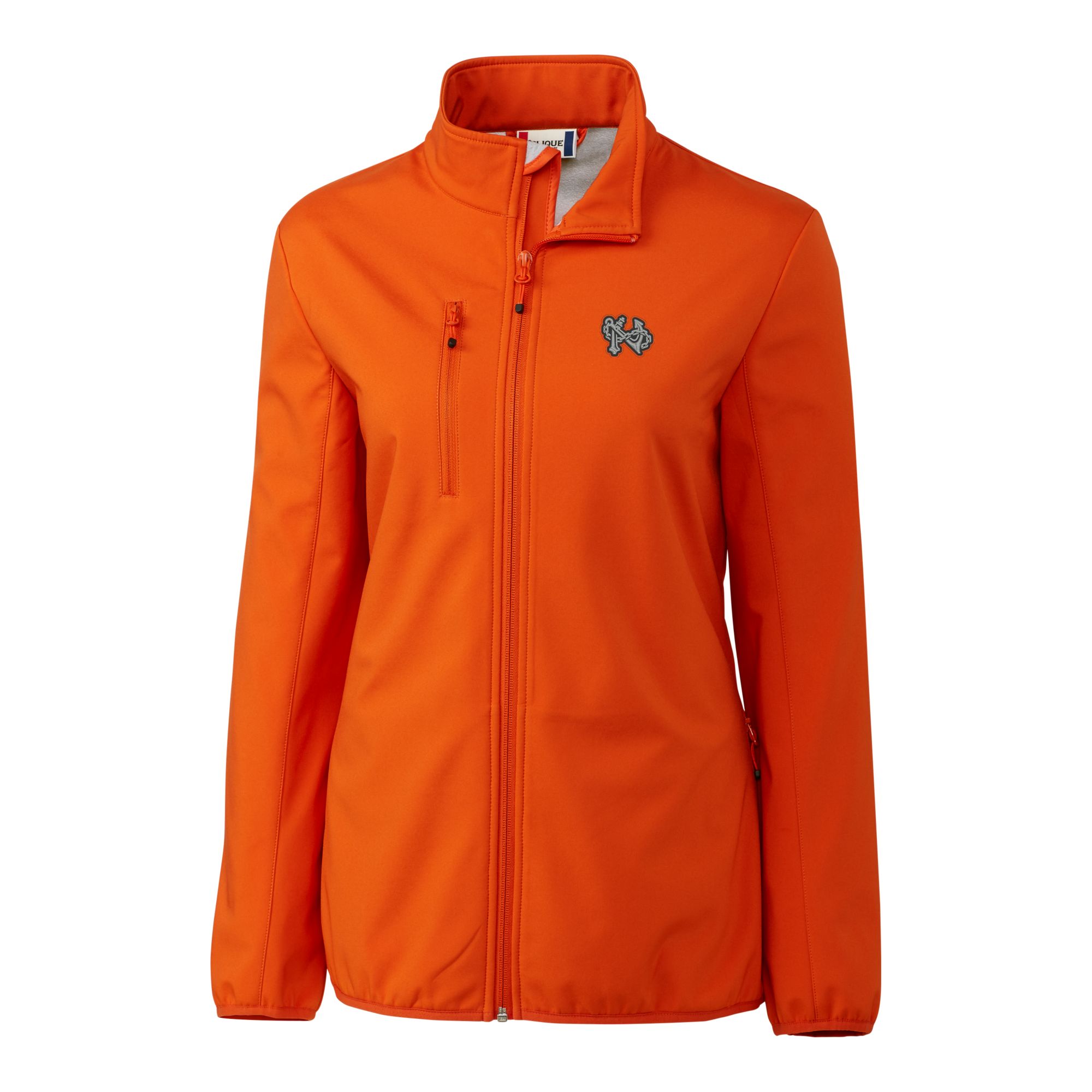 Women's Cutter & Buck Orange Norfolk Tides Clique Trail Stretch Softshell Full-Zip Jacket - Image 6