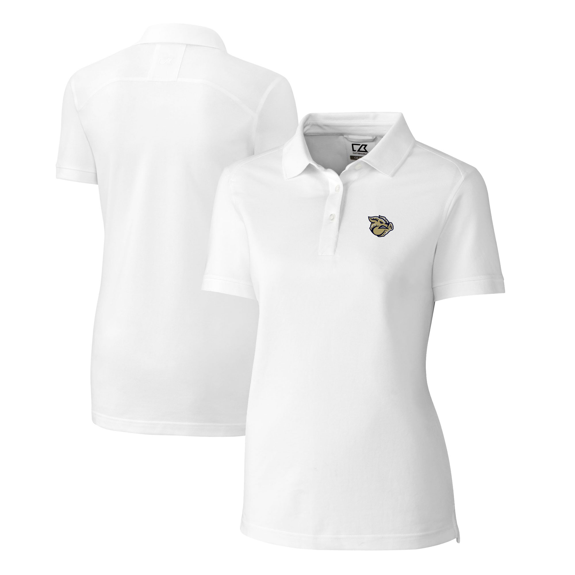 Women's Cutter & Buck White Lehigh Valley IronPigs Advantage Tri-Blend Pique Polo
