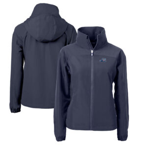 Women's Cutter & Buck  Navy West Michigan Whitecaps Charter Eco Recycled Full-Zip Jacket