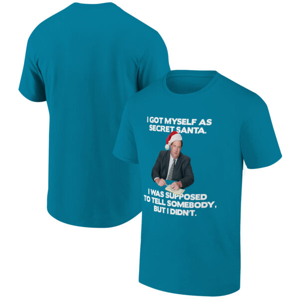 Men's Ripple Junction Turquoise The Office Secret Santa Kevin Holiday Graphic T-Shirt - Image 4