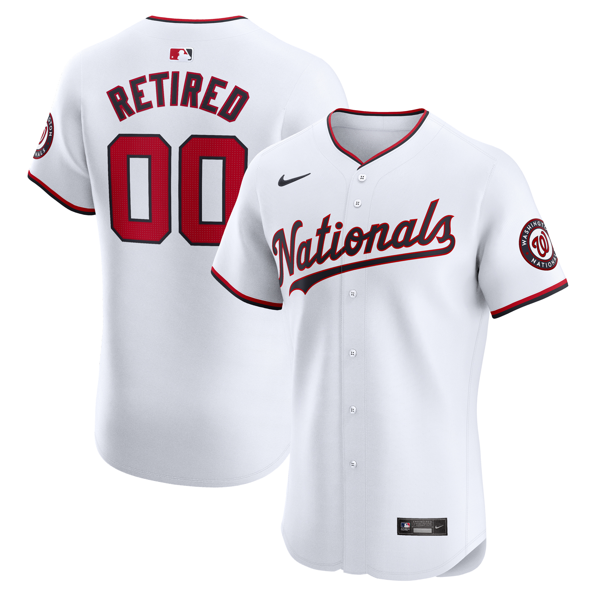 Men's Nike White Washington Nationals Home Elite Pick-A-Player Retired Roster Jersey - Image 5