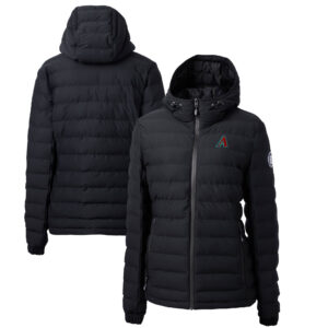 Women's Cutter & Buck  Black Arizona Diamondbacks Mission Ridge Repreve Eco Insulated Puffer Jacket