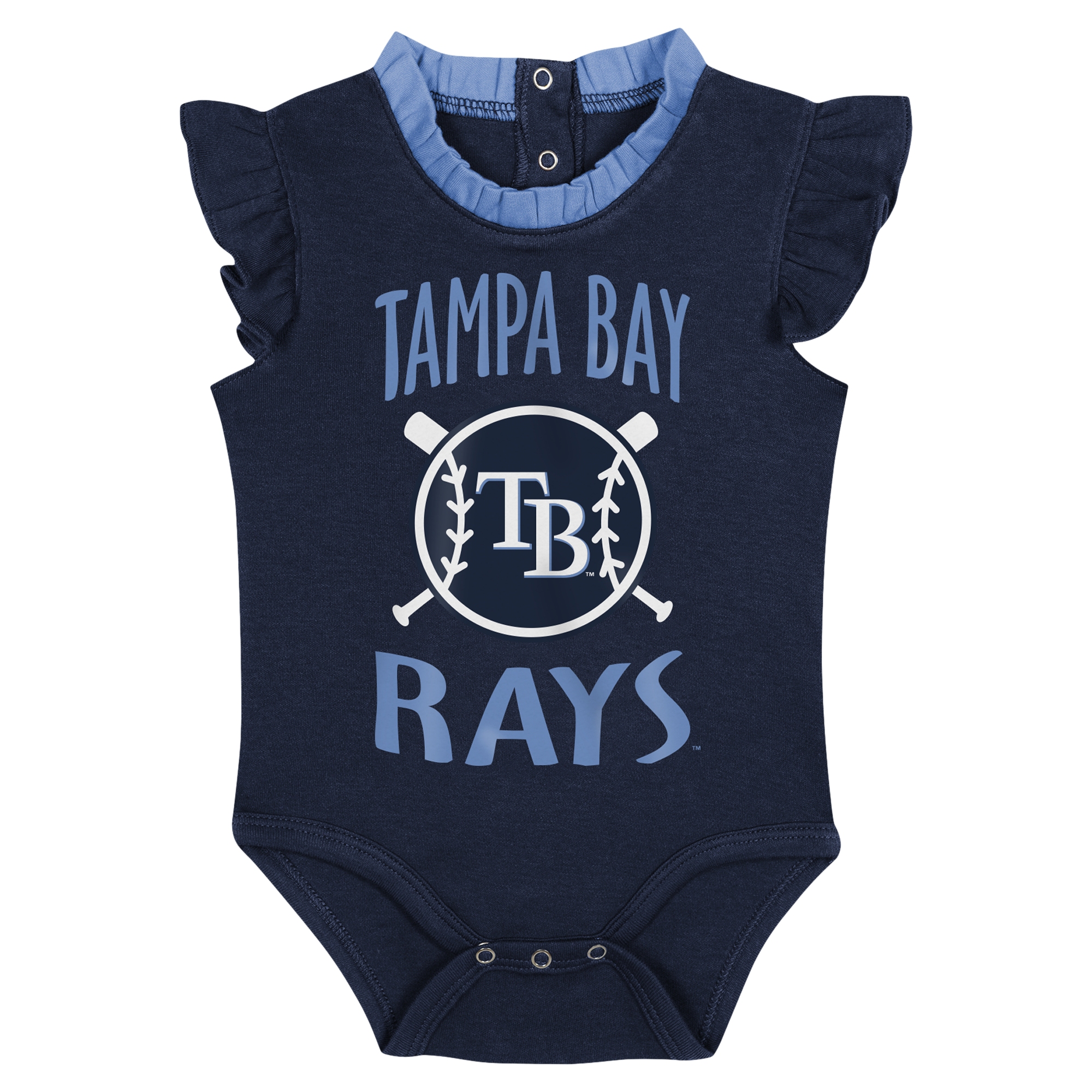 Newborn & Infant Fanatics Navy/Gray Tampa Bay Rays Two-Pack Fan Bodysuit Set - Image 3