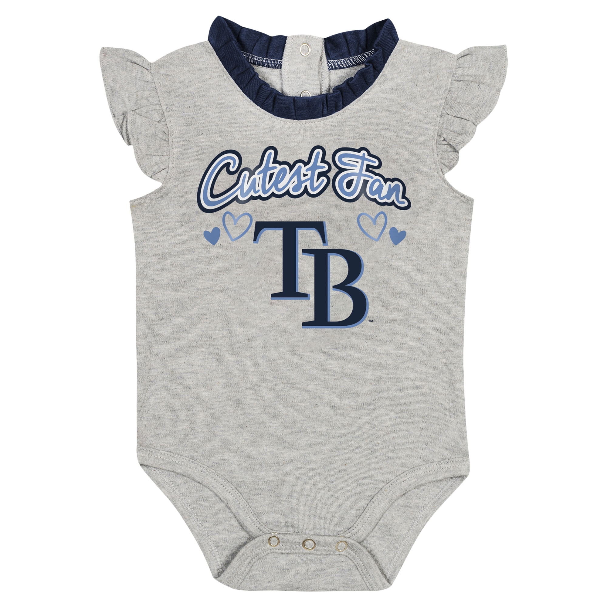 Newborn & Infant Fanatics Navy/Gray Tampa Bay Rays Two-Pack Fan Bodysuit Set - Image 5