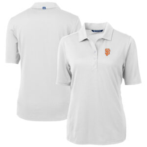 Women's Cutter & Buck White San Francisco Giants City Connect Virtue Eco Pique Recycled Polo