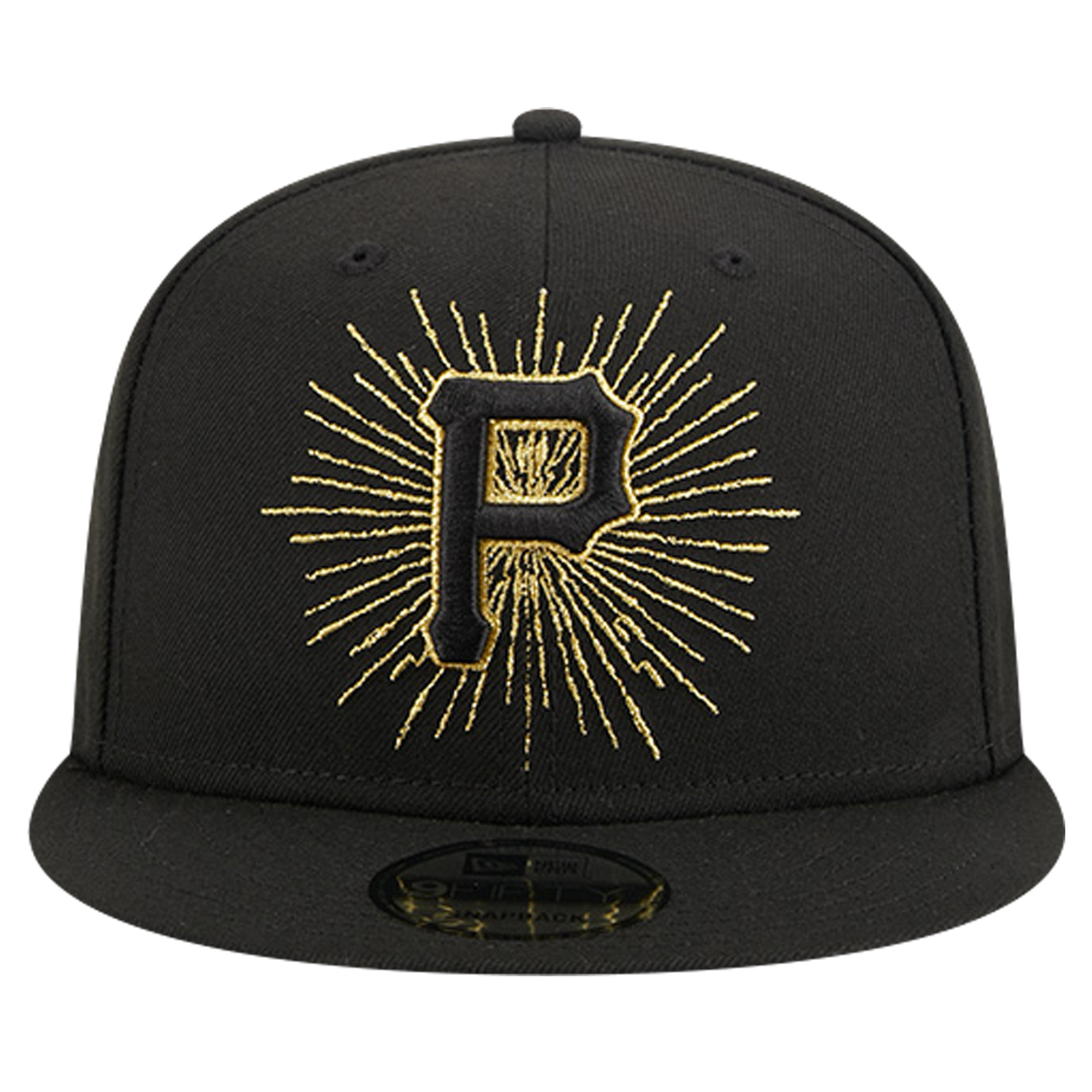 Men's New Era Black Pittsburgh Pirates Metallic Logo 9FIFTY Snapback Hat - Image 8