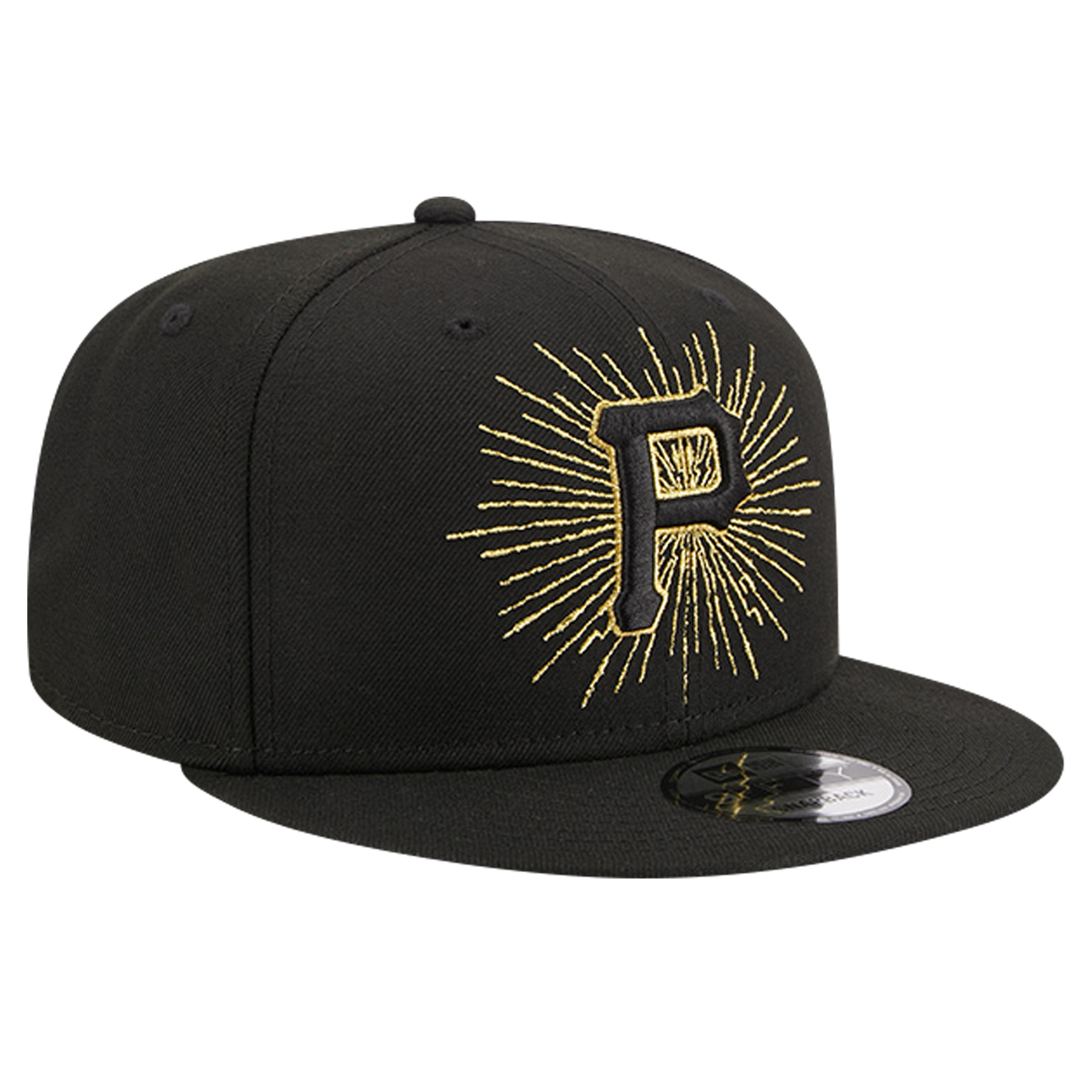 Men's New Era Black Pittsburgh Pirates Metallic Logo 9FIFTY Snapback Hat - Image 4
