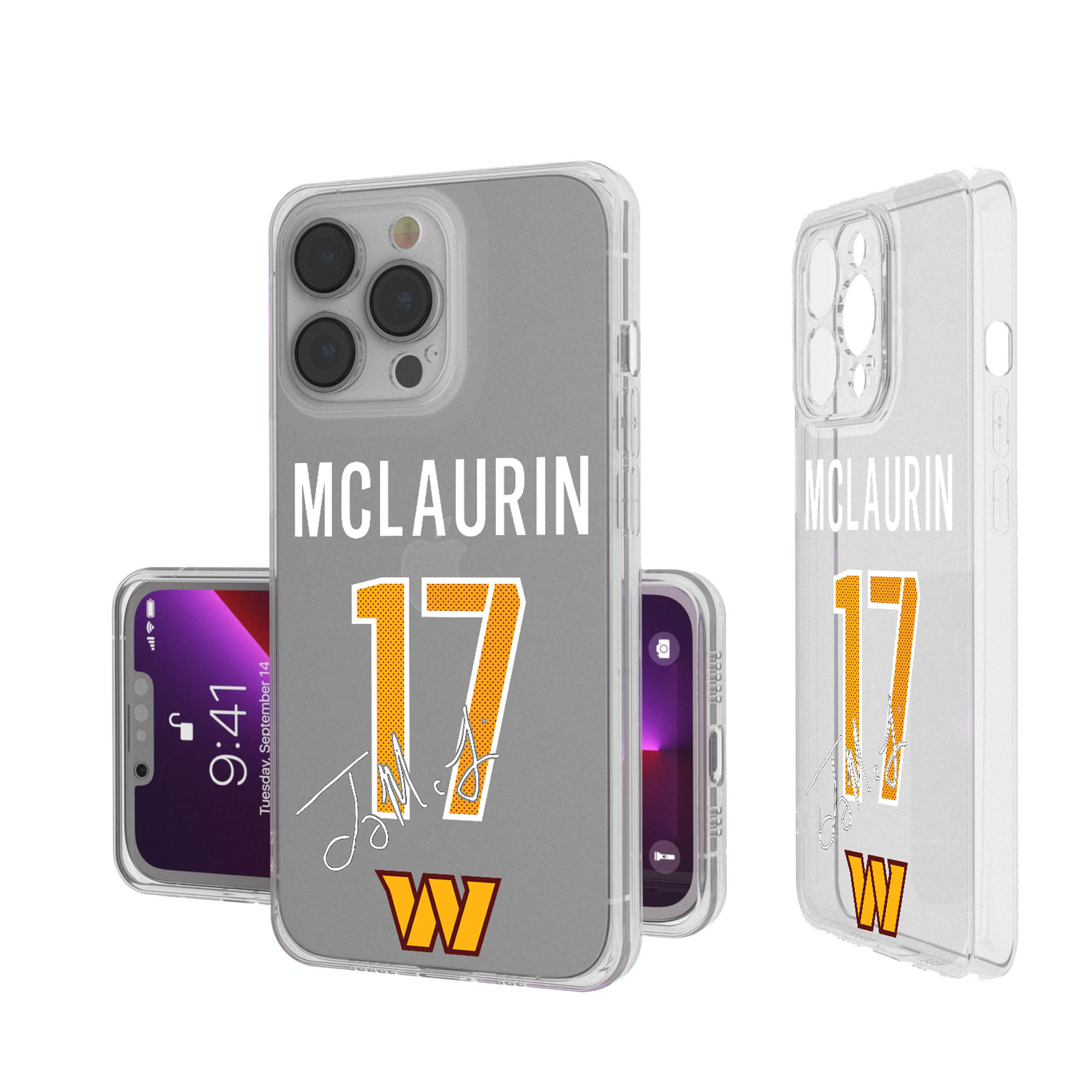 Keyscaper Terry McLaurin Washington Commanders iPhone Clear Case