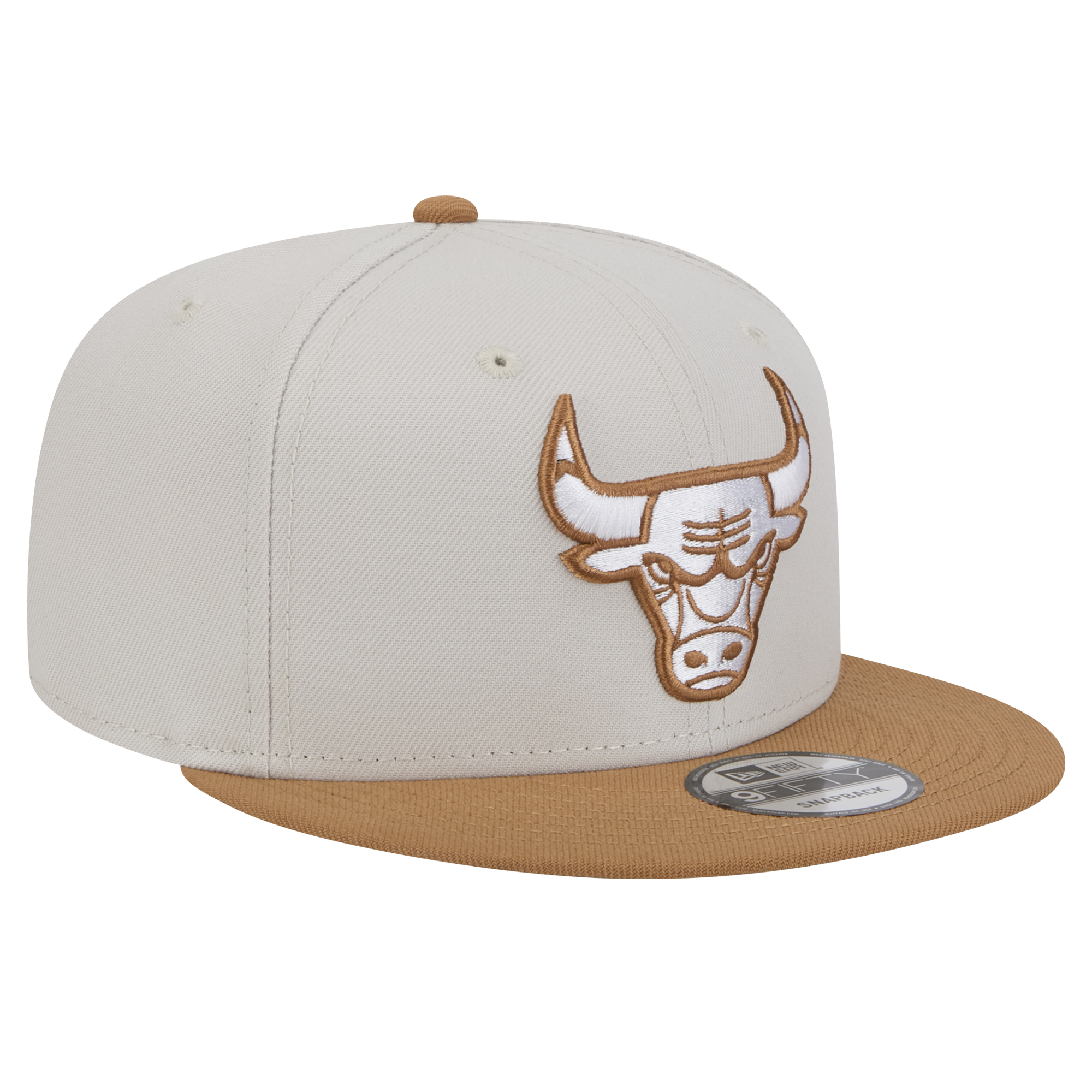 Men's New Era Cream/Tan Chicago Bulls Color Pack 2-Tone 9FIFTY Snapback Hat - Image 7