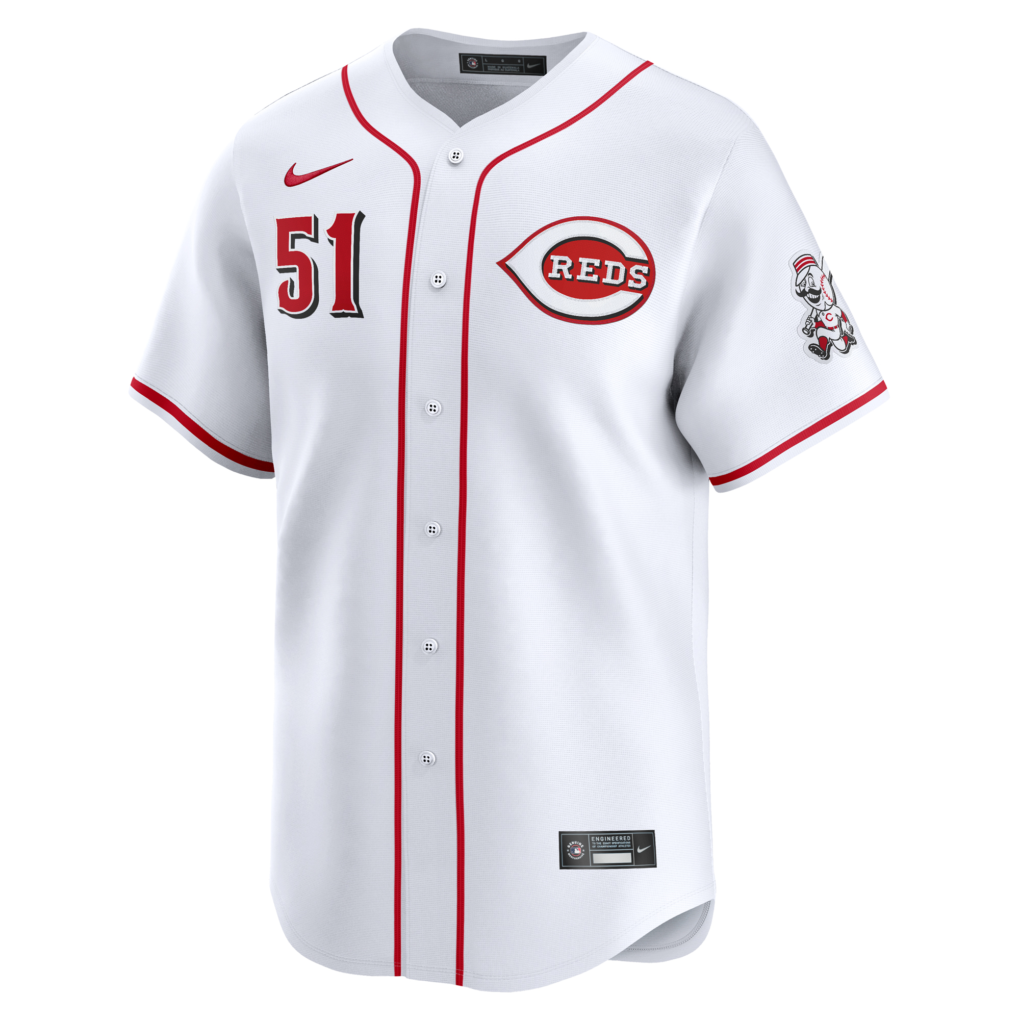 Men's Nike Graham Ashcraft White Cincinnati Reds Home Limited Player Jersey - Image 6