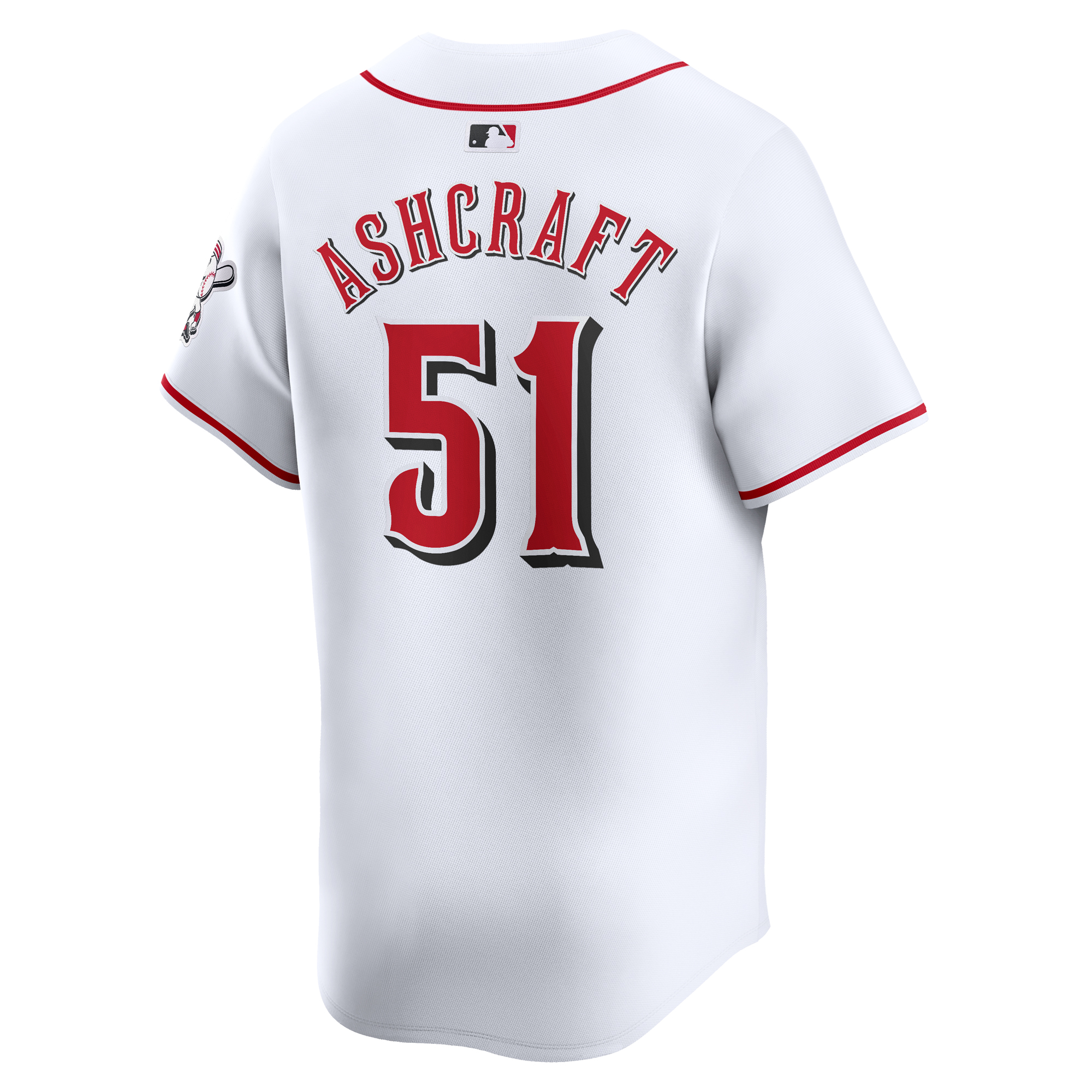 Men's Nike Graham Ashcraft White Cincinnati Reds Home Limited Player Jersey - Image 7