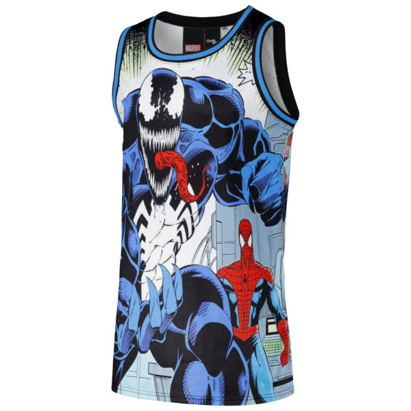 Men's Chalk Line Black Marvel Venom and Spider-Man Venice Jersey - Image 5
