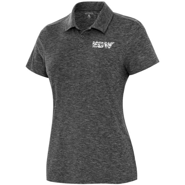 Women's Antigua  Heather Black ECW Matter Polo