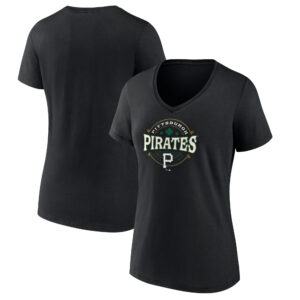 Women's Black Pittsburgh Pirates St. Patrick's Day Lucky T-Shirt