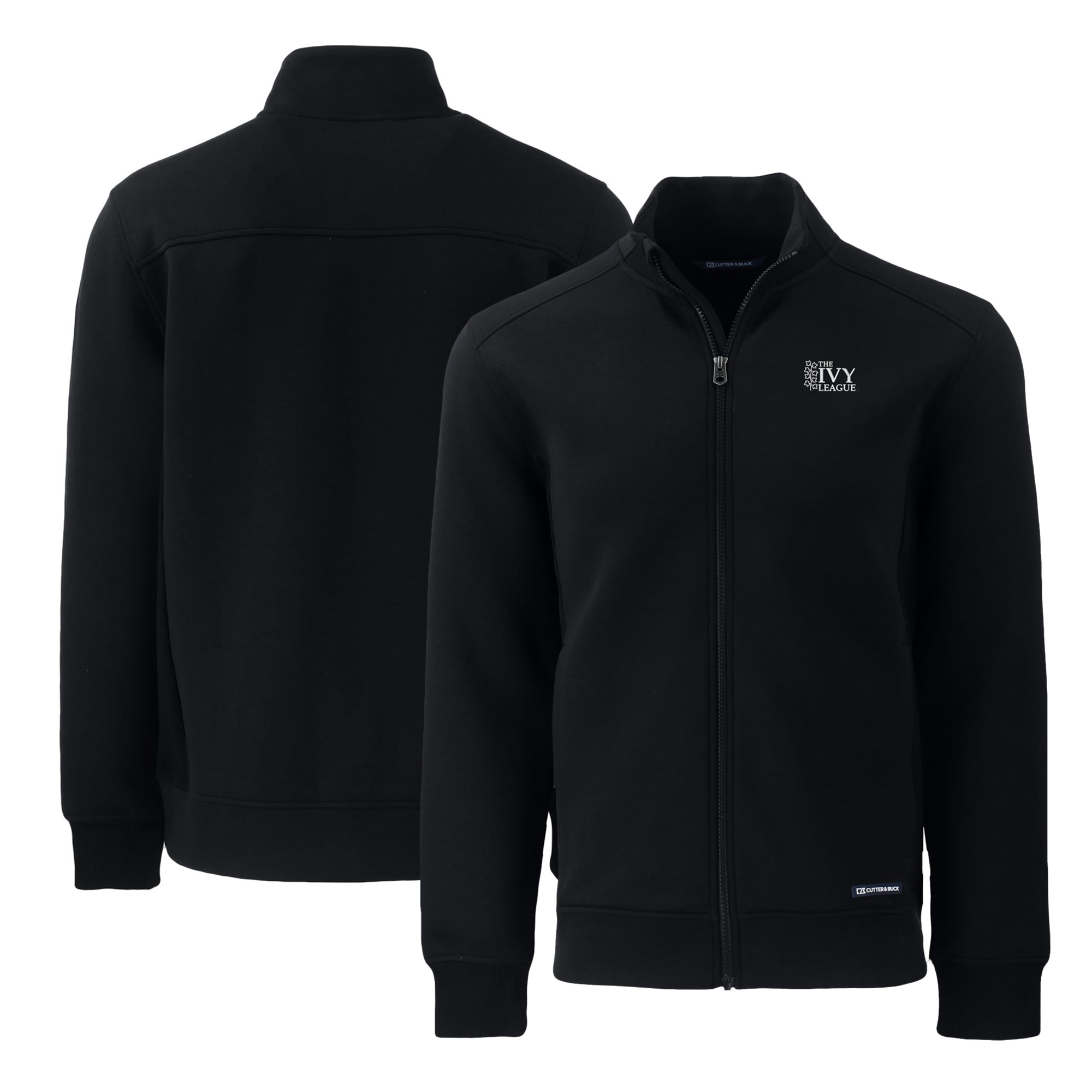 Men's Cutter & Buck Black Ivy League Roam Eco Recycled Full-Zip Jacket