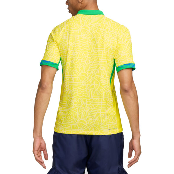 Men's Nike  Yellow Brazil National Team 2024 Home Match Authentic Jersey - Image 12