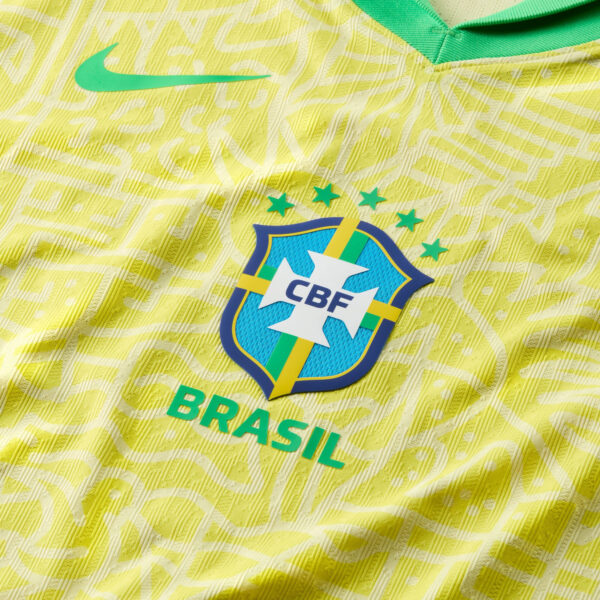 Men's Nike  Yellow Brazil National Team 2024 Home Match Authentic Jersey - Image 13