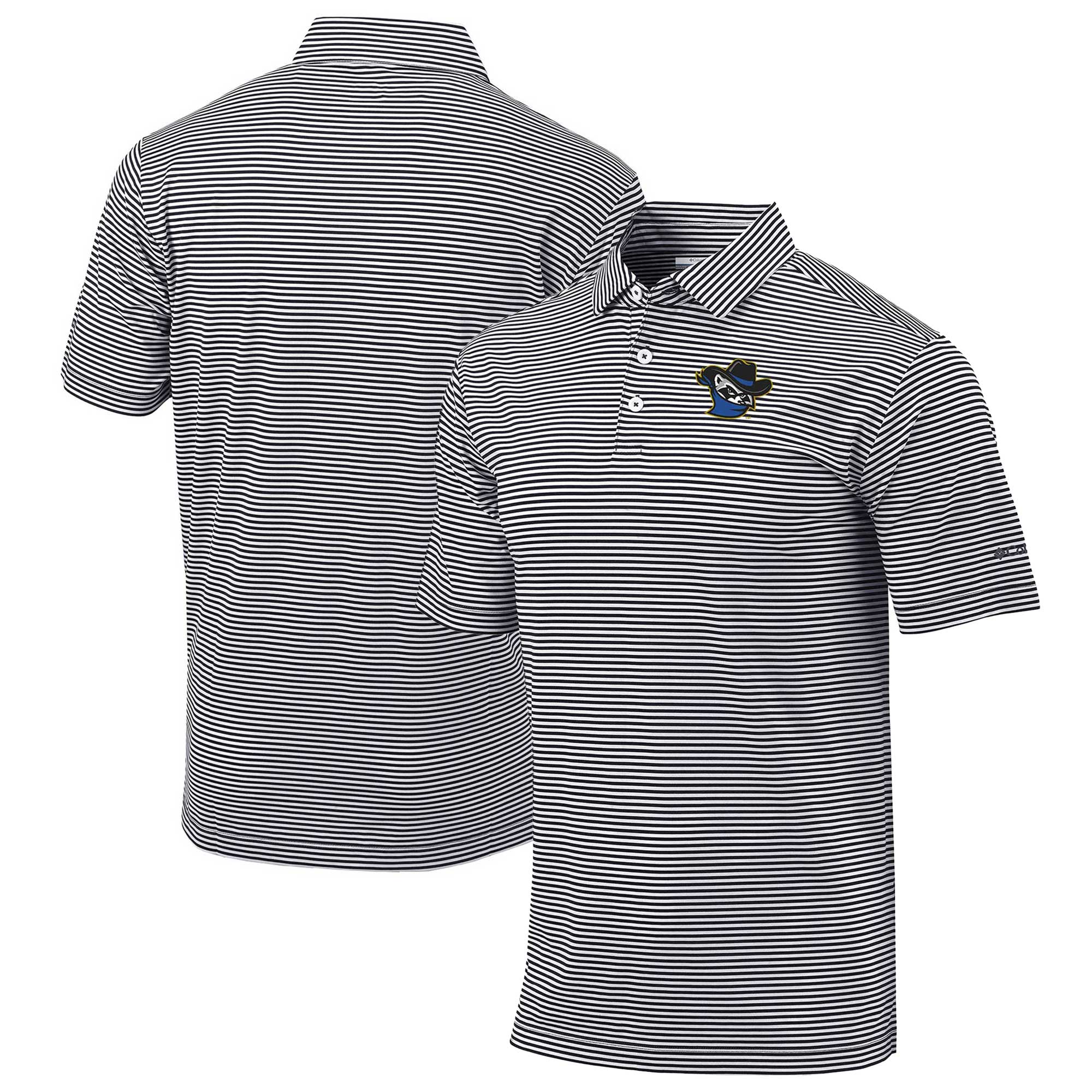 Men's Columbia Black Quad Cities River Bandits Omni-Wick Club Invite Polo