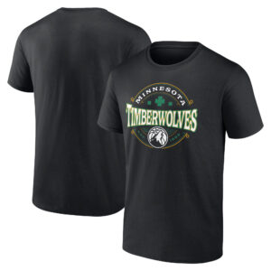 Men's Black Minnesota Timberwolves St. Patrick's Day Lucky T-Shirt