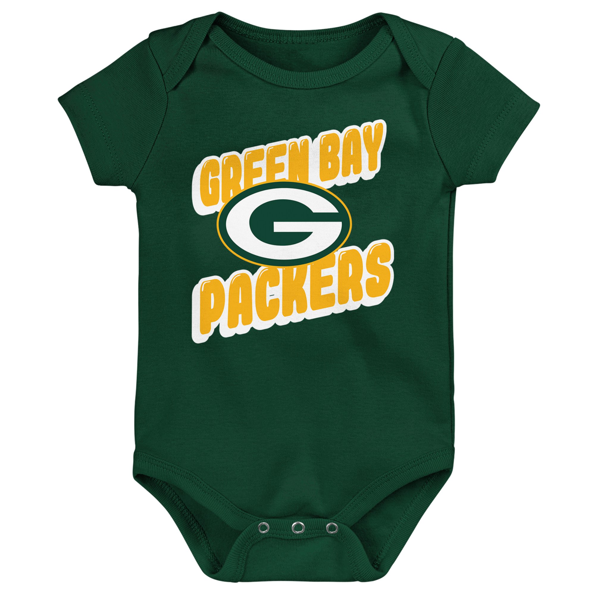 Infant Green Bay Packers Play Day Three-Pack Bodysuit Set - Image 7