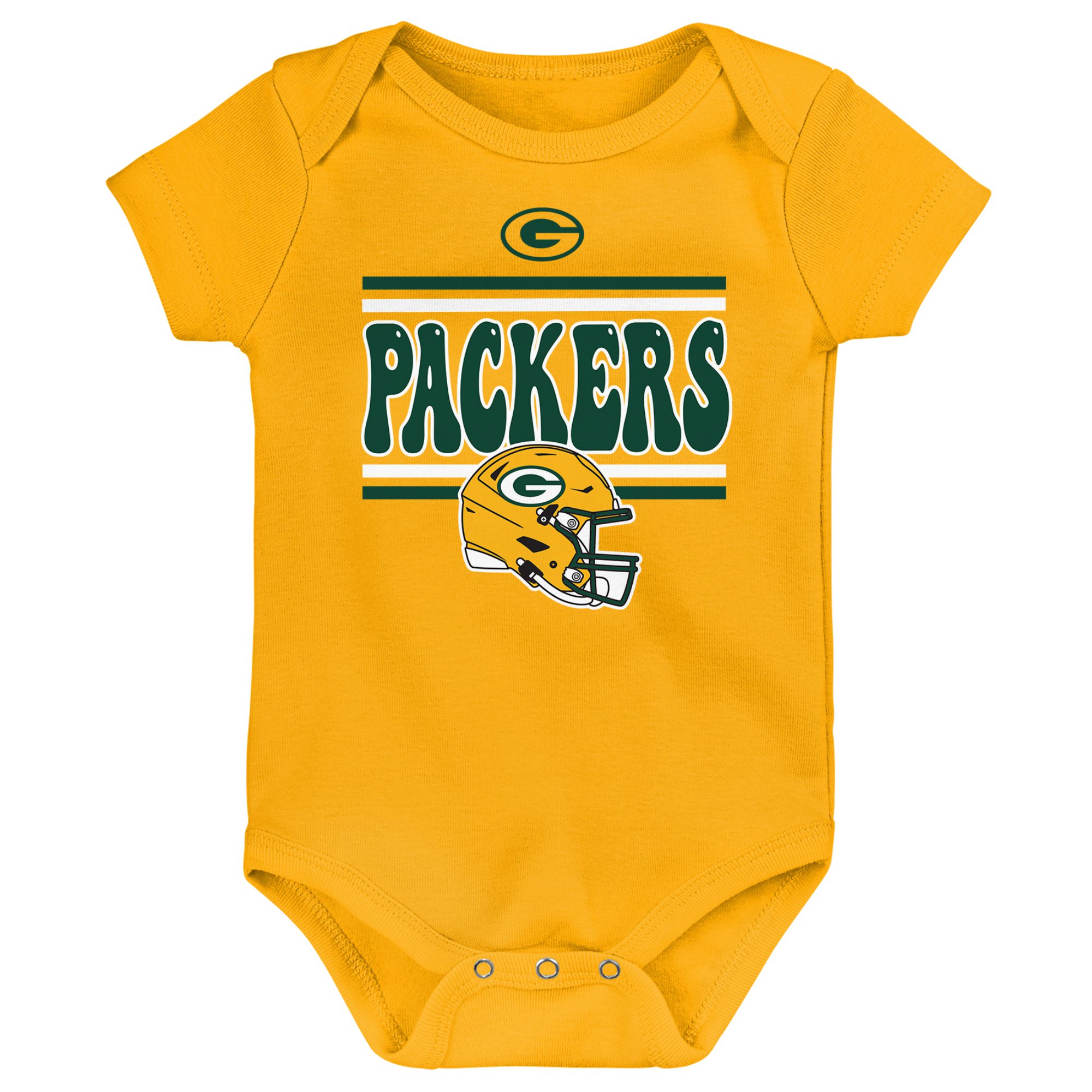 Infant Green Bay Packers Play Day Three-Pack Bodysuit Set - Image 4