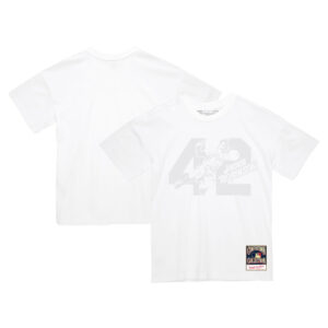 Men's Mitchell & Ness Jackie Robinson White Brooklyn Dodgers Cooperstown Collection Sliding 42 T-Shirt