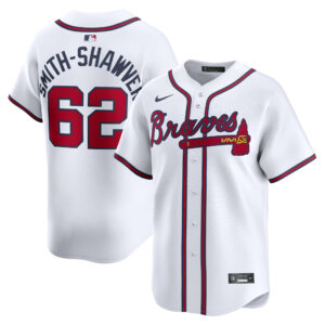Men's Nike AJ Smith-Shawver White Atlanta Braves Home Limited Player Jersey