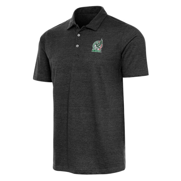 Men's Antigua Heather Black Mexico National Team Pique Polo