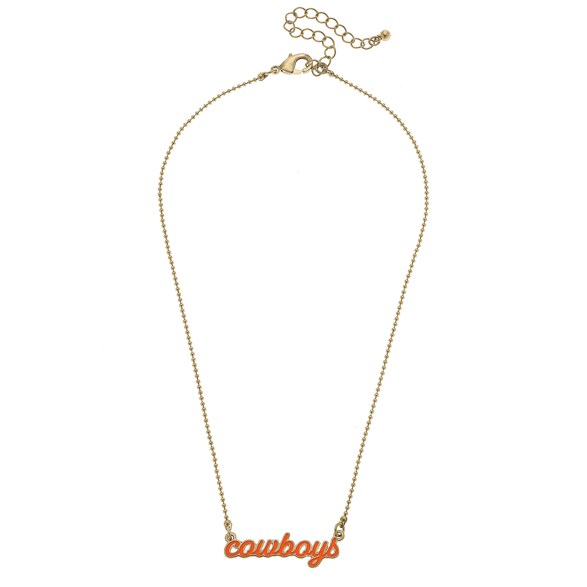 Women's Oklahoma State Cowboys Enamel Script Necklace - Image 2