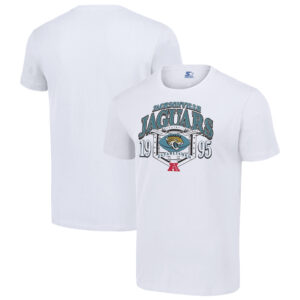 Men's Starter White Jacksonville Jaguars ‘80s Inspired T-Shirt