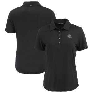 Women's Cutter & Buck Black Las Vegas Raiders Coastline Epic Comfort Eco Recycled Polo